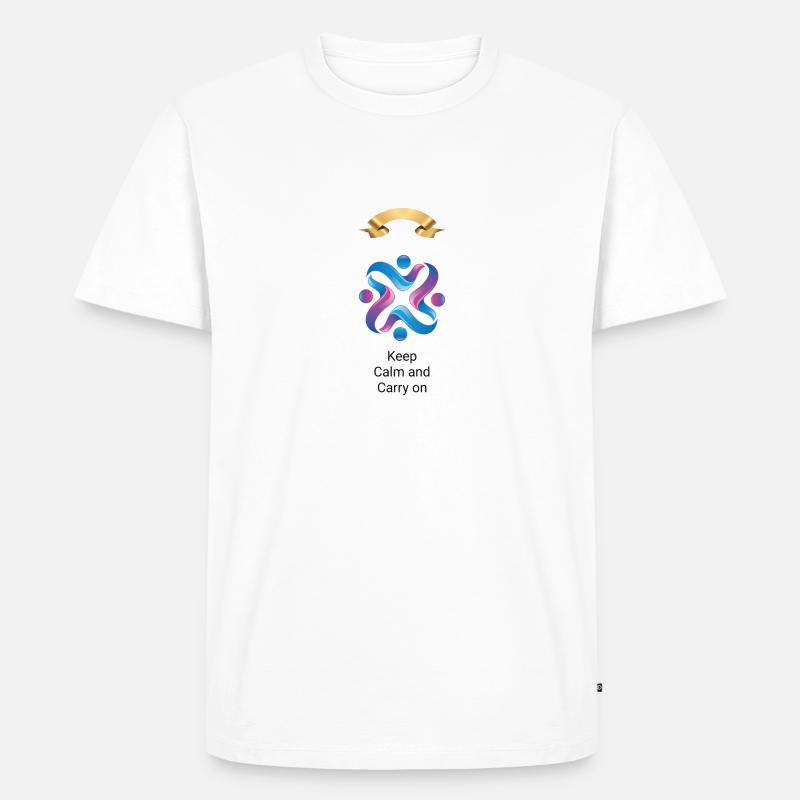 Keep calm - Männer Premium Bio T-Shirt - Weiß