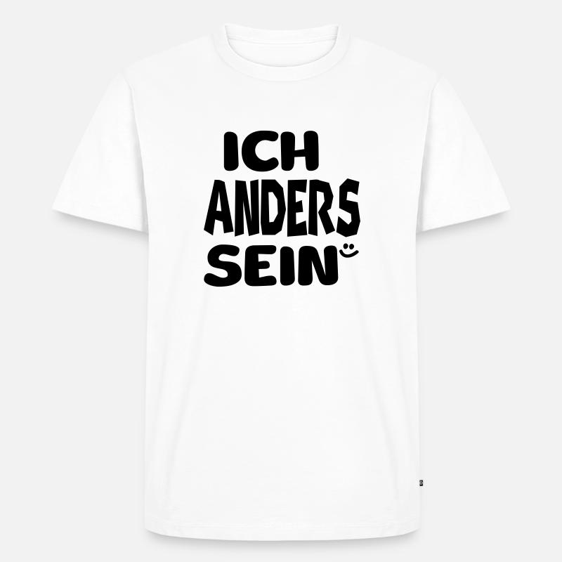 ich anders sein - Männer Premium Bio T-Shirt - Weiß