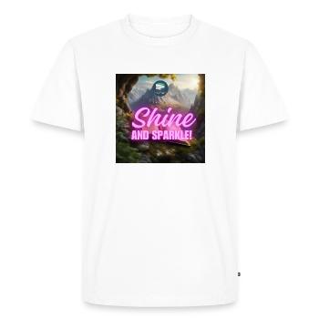Éclat et éclat émeraude - T-shirt Premium bio Homme - blanc - Devant - Nico (187cm)