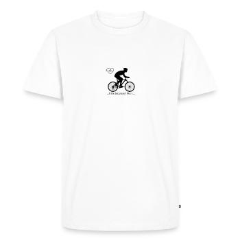 Je roule parce que j’aime ça - T-shirt Premium bio Homme - blanc - Devant - Nico (187cm)