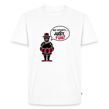 Londres - Winston Curchill - Pas de sports - T-shirt Premium bio Homme - blanc - Devant - Nico (187cm)