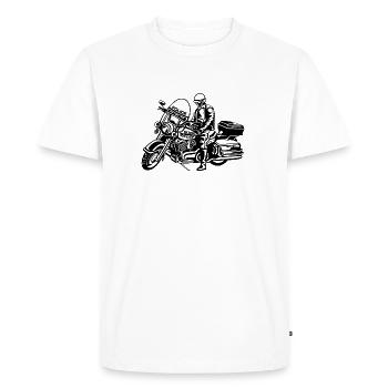 Police des motos / Motocycle police 01_schwarz - T-shirt Premium bio Homme - blanc - Devant - Nico (187cm)