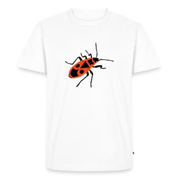 Fire beetle - insect - Firebug - Men's Premium Organic T-Shirt - white - Front - Nico (187cm)