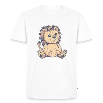 mignon animal en peluche de lion - T-shirt Premium bio Homme - blanc - Devant - Nico (187cm)