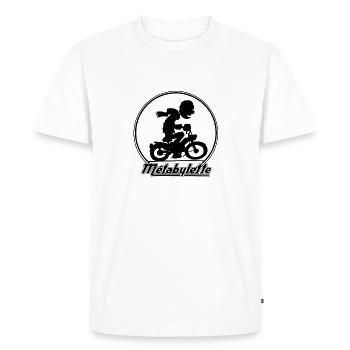 logo Métabylette - T-shirt Premium bio Homme - blanc - Devant - Nico (187cm)