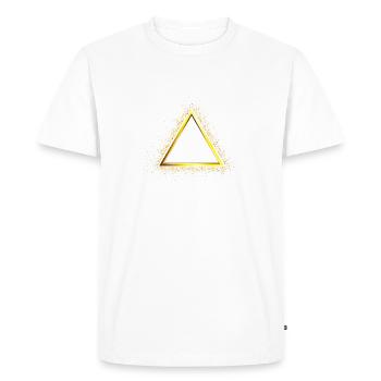Gold Triangle - Men's Premium Organic T-Shirt - white - Front - Nico (187cm)
