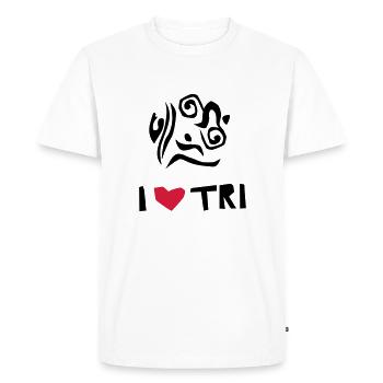 triathlon freestyle - T-shirt Premium bio Homme - blanc - Devant - Nico (187cm)