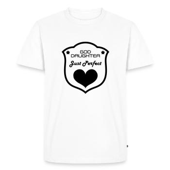Parrain / Marraine / Filleule / Filleul - T-shirt Premium bio Homme - blanc - Devant - Nico (187cm)