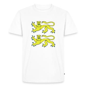 Normandie / Normand / Normande / France - T-shirt Premium bio Homme - blanc - Devant - Nico (187cm)