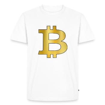 Bitcoin - T-shirt Premium bio Homme - blanc - Devant - Nico (187cm)