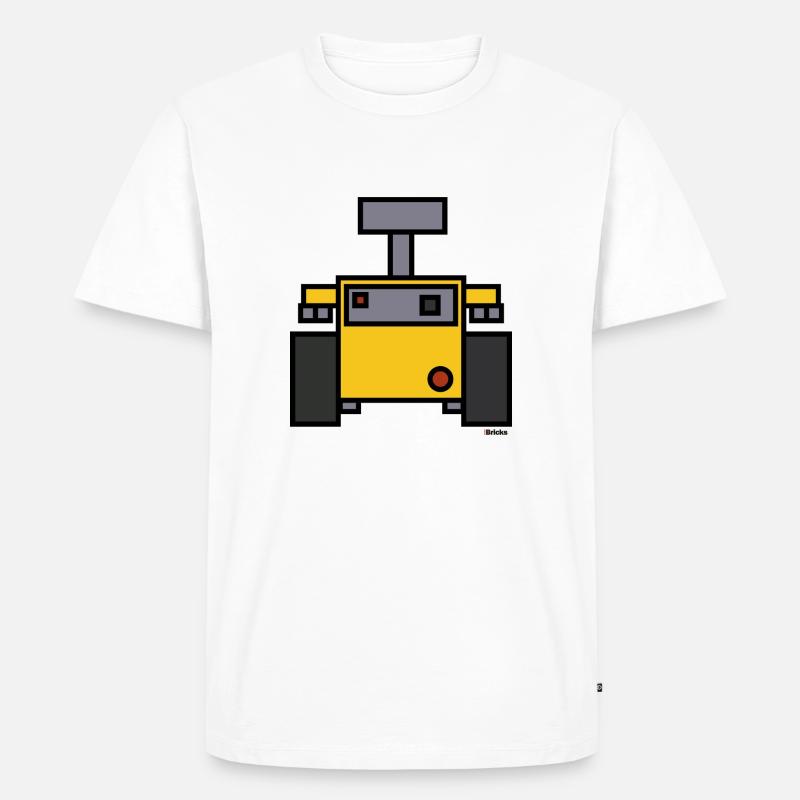 Roboter - Deep Bricks - Männer Premium Bio T-Shirt - Weiß