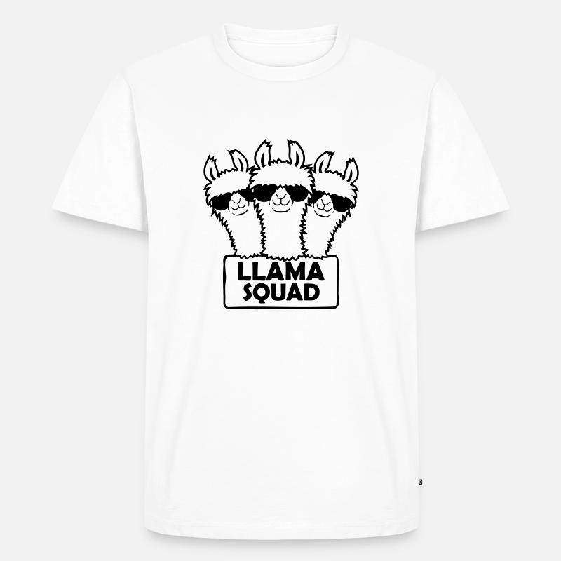 Conception d’équipe Llama Squad - T-shirt Premium bio Homme - blanc