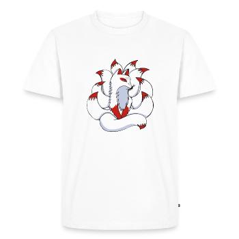 Nine-tailed Fox Japanese Otaku - Men's Premium Organic T-Shirt - white - Front - Nico (187cm)
