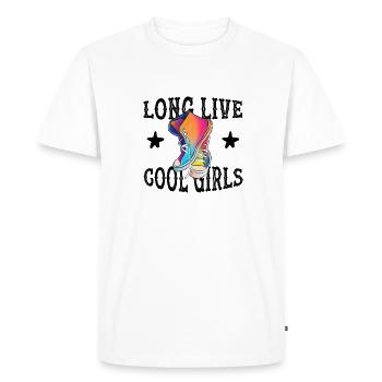 Long Live Cool Girls - Men's Premium Organic T-Shirt - white - Front - Nico (187cm)
