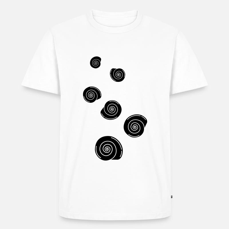Muschel schnecke - Männer Premium Bio T-Shirt - Weiß