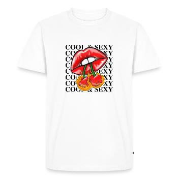 Cool & Sexy - Men's Premium Organic T-Shirt - white - Front - Nico (187cm)