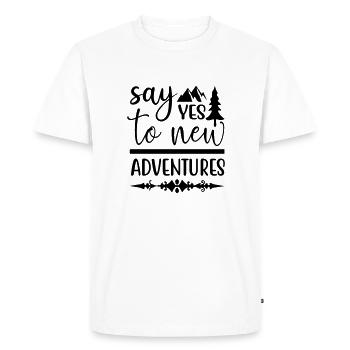 say yes to new - Men's Premium Organic T-Shirt - white - Front - Nico (187cm)