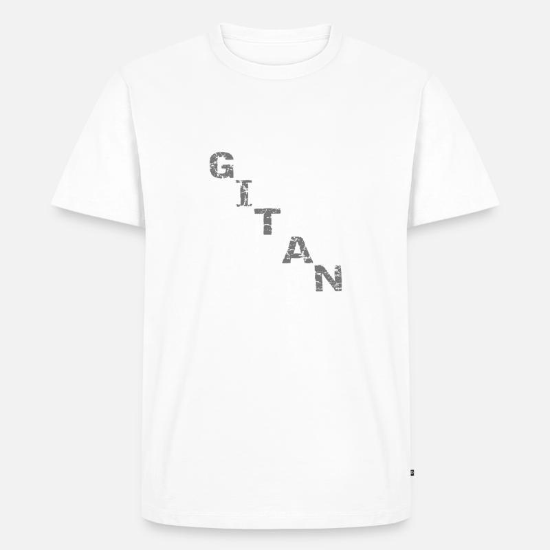 Gitan blanc et gris - T-shirt Premium bio Homme - blanc