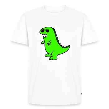 cool dino - Men's Premium Organic T-Shirt - white - Front - Nico (187cm)
