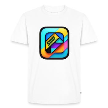 Multicolore cube color - T-shirt Premium bio Homme - blanc - Devant - Nico (187cm)
