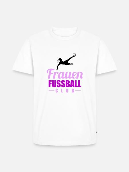 frauen fußball - Männer Premium Bio T-Shirt - Weiß
