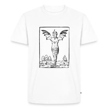 Démon alchimique ailé - T-shirt Premium bio Homme - blanc - Devant - Nico (187cm)