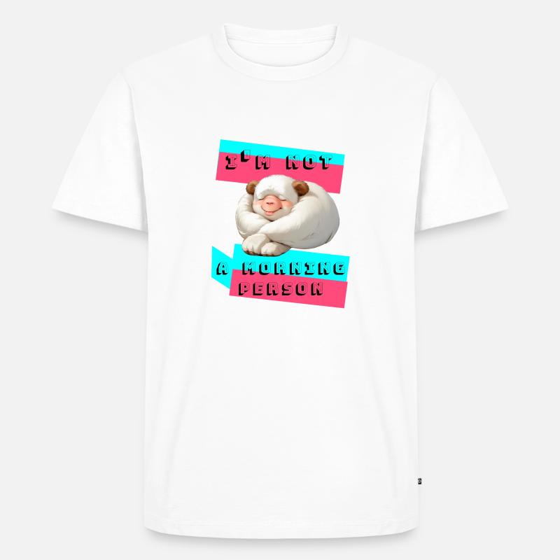 Ich bin nicht Morgen - Männer Premium Bio T-Shirt - Weiß