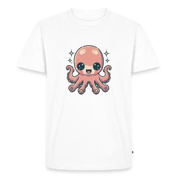 Amoureux du poulpe - T-shirt Premium bio Homme - blanc - Devant - Nico (187cm)