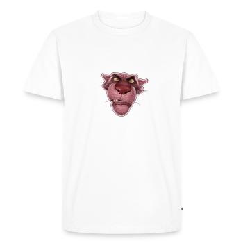 Panthère carrée - T-shirt Premium bio Homme - blanc - Devant - Nico (187cm)