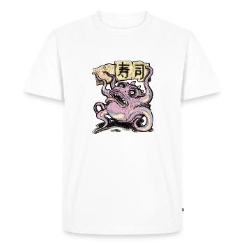 Le monstre sushi en couleur ! - T-shirt Premium bio Homme - blanc - Devant - Nico (187cm)