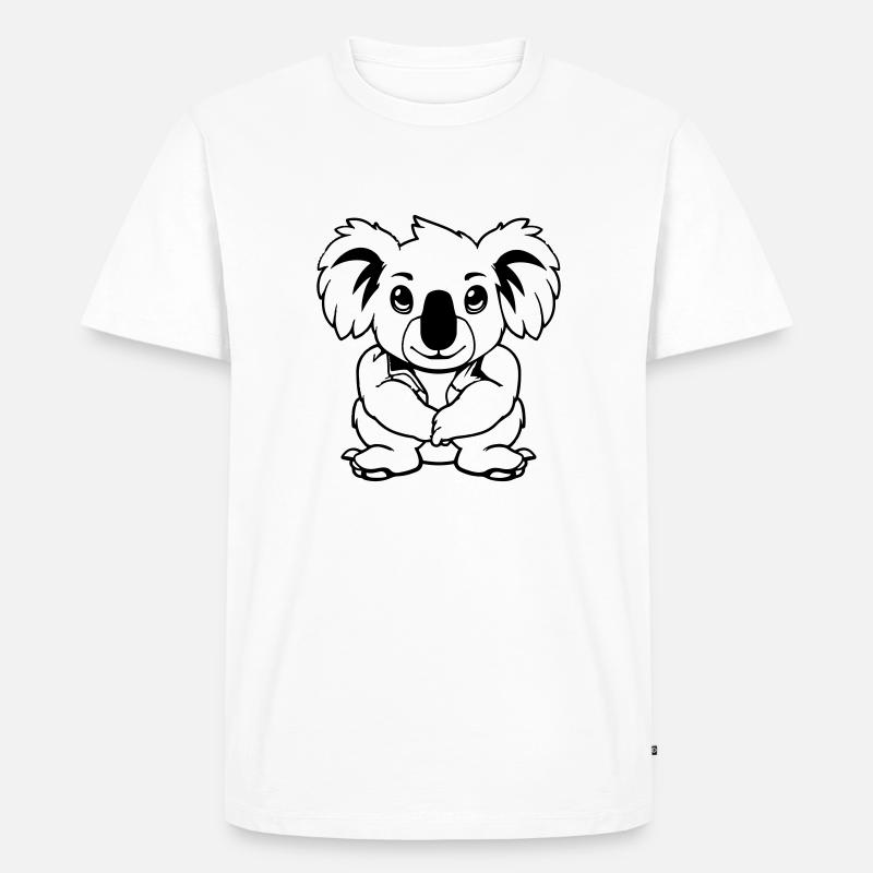 koalabär comic - Männer Premium Bio T-Shirt - Weiß
