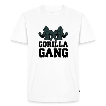 Gang de gorilles - T-shirt Premium bio Homme - blanc - Devant - Nico (187cm)