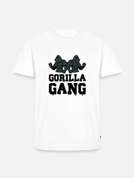 Gorilla Gang - Men's Premium Organic T-Shirt - white
