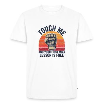Sûr de lui et combatif - T-shirt Premium bio Homme - blanc - Devant - Nico (187cm)