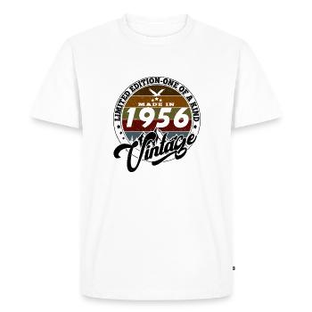 Vintage élégant : 1956 Cadeau rétro 1956 2025 - T-shirt Premium bio Homme - blanc - Devant - Nico (187cm)