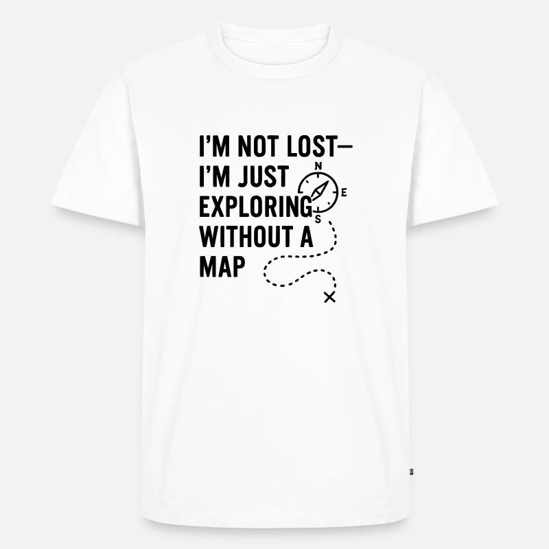 0002 explore without map - Männer Premium Bio T-Shirt - Weiß