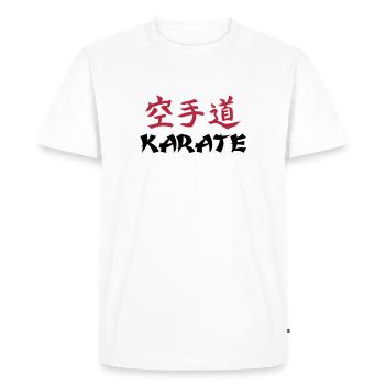 Karate - Men's Premium Organic T-Shirt - white - Front - Nico (187cm)