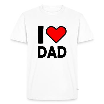 I love dad - T-shirt Premium bio Homme - blanc - Devant - Nico (187cm)