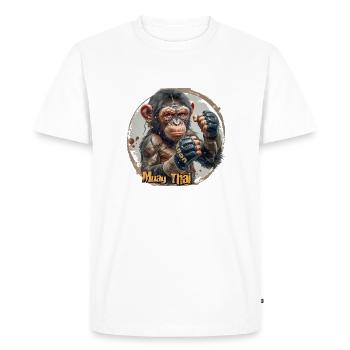Tenue de Muay Thaï à la mode : Urban Chic - T-shirt Premium bio Homme - blanc - Devant - Nico (187cm)
