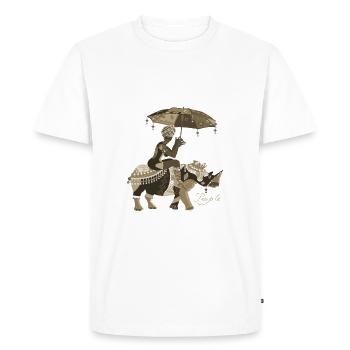 Afrika-Geschenkillustration afrikanisches afrikanisches T-Shirt - Männer Premium Bio T-Shirt - Weiß - Vorne - Nico (187cm)