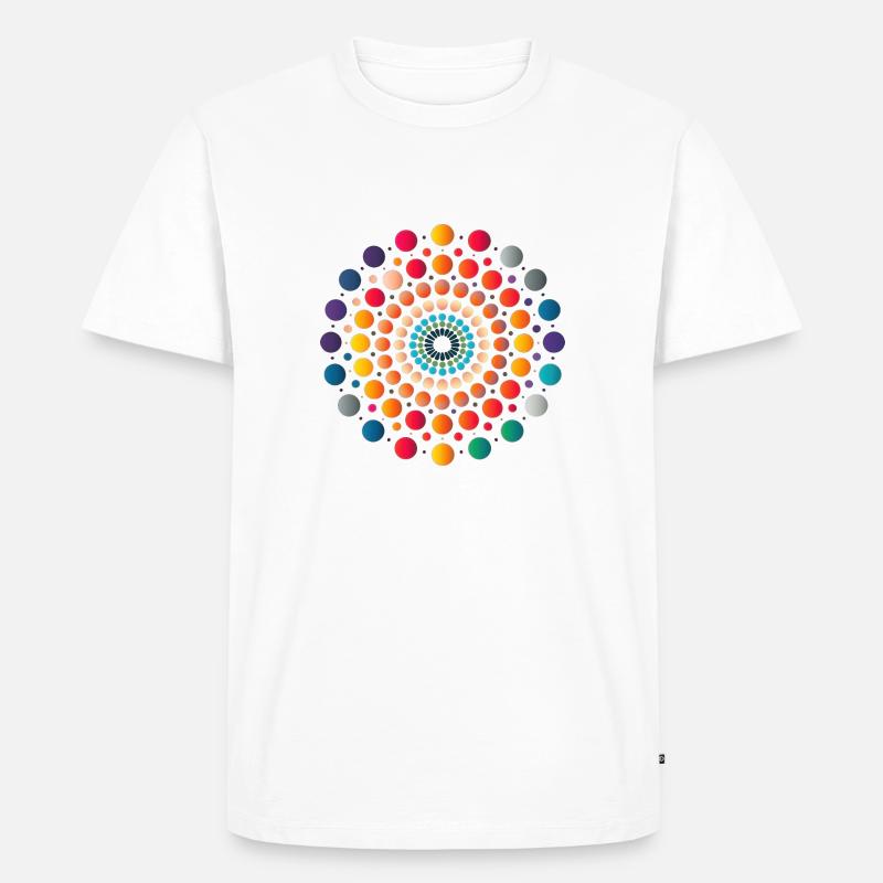 Abstract Dot Geometry: Unique Design - Men's Premium Organic T-Shirt - white