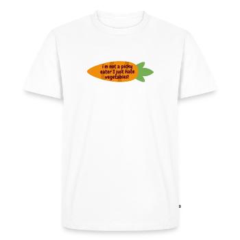 picky eater - Men's Premium Organic T-Shirt - white - Front - Nico (187cm)
