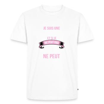informaticienne - T-shirt Premium bio Homme - blanc - Devant - Nico (187cm)