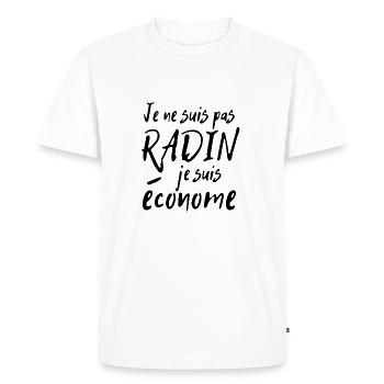 econome - T-shirt Premium bio Homme - blanc - Devant - Nico (187cm)
