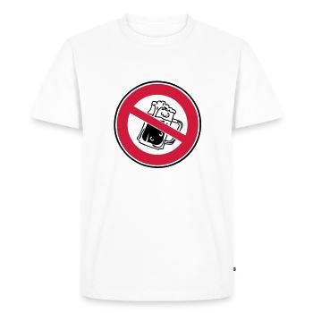 sign prohibits biere1 drink alcohol - Men's Premium Organic T-Shirt - white - Front - Nico (187cm)