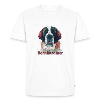 St. bernard - Men's Premium Organic T-Shirt - white - Front - Nico (187cm)