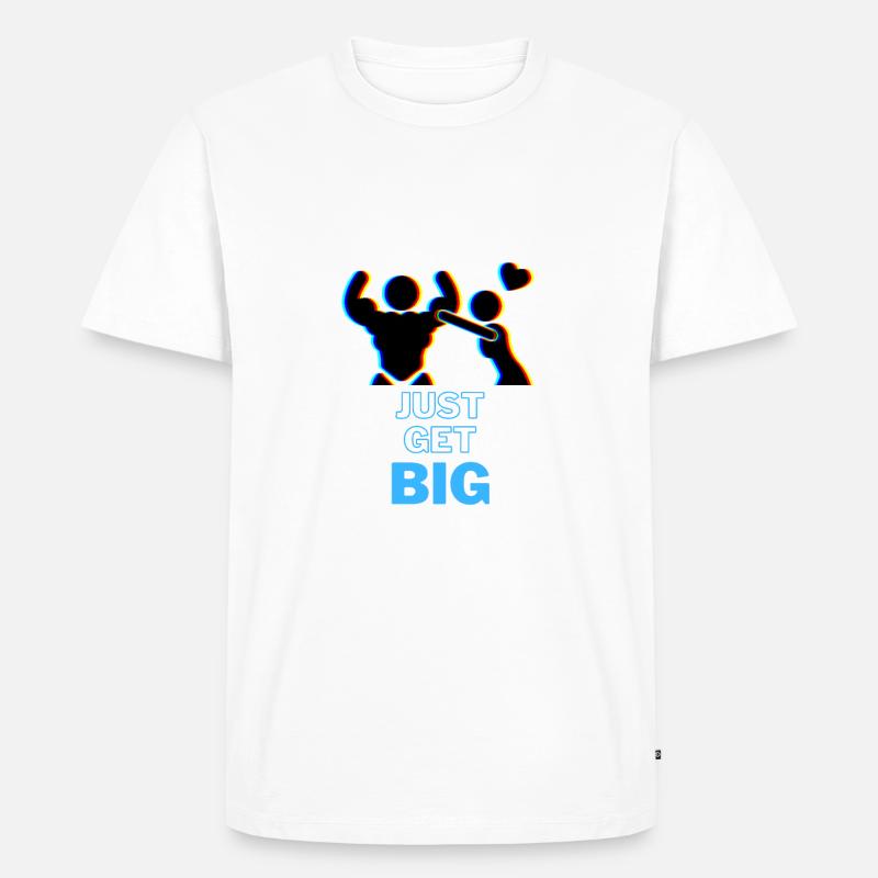 Just get big Red - Männer Premium Bio T-Shirt - Weiß