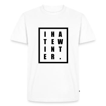 Je déteste l’hiver - T-shirt Premium bio Homme - blanc - Devant - Nico (187cm)