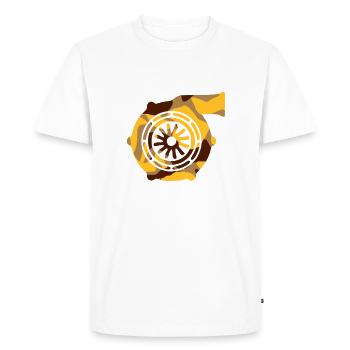 TURBO CHARGER - CAMO / CAMOUFLAGE - T-shirt Premium bio Homme - blanc - Devant - Nico (187cm)
