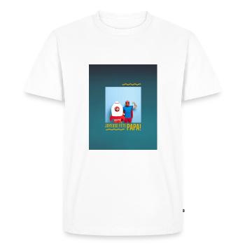 bonne fête papa - T-shirt Premium bio Homme - blanc - Devant - Nico (187cm)